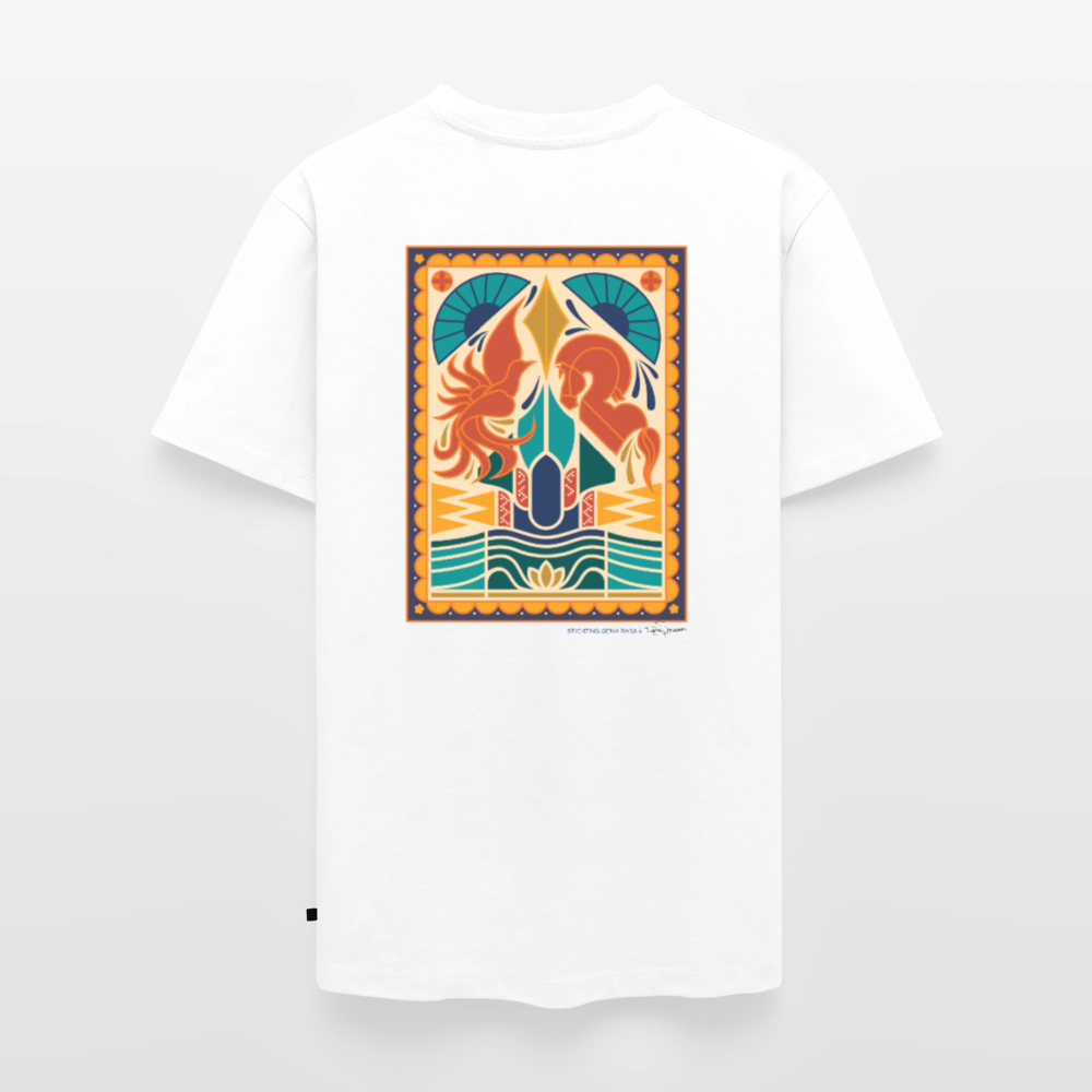 Echo’s van Java T-shirt – Culturele Print Unisex - white