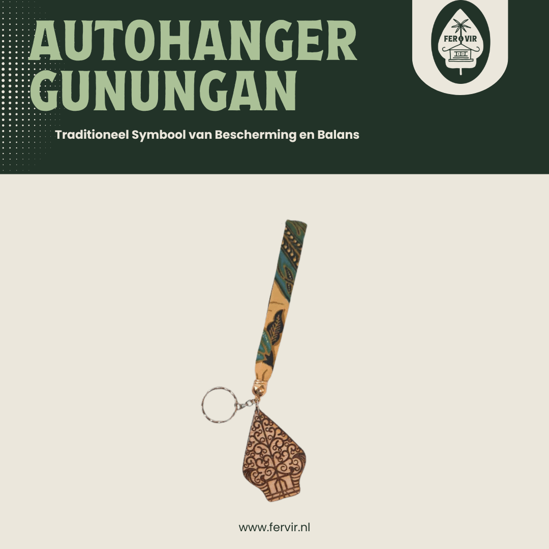 Javaanse Autohanger Gunungan – Traditioneel Symbool van Bescherming en Balans