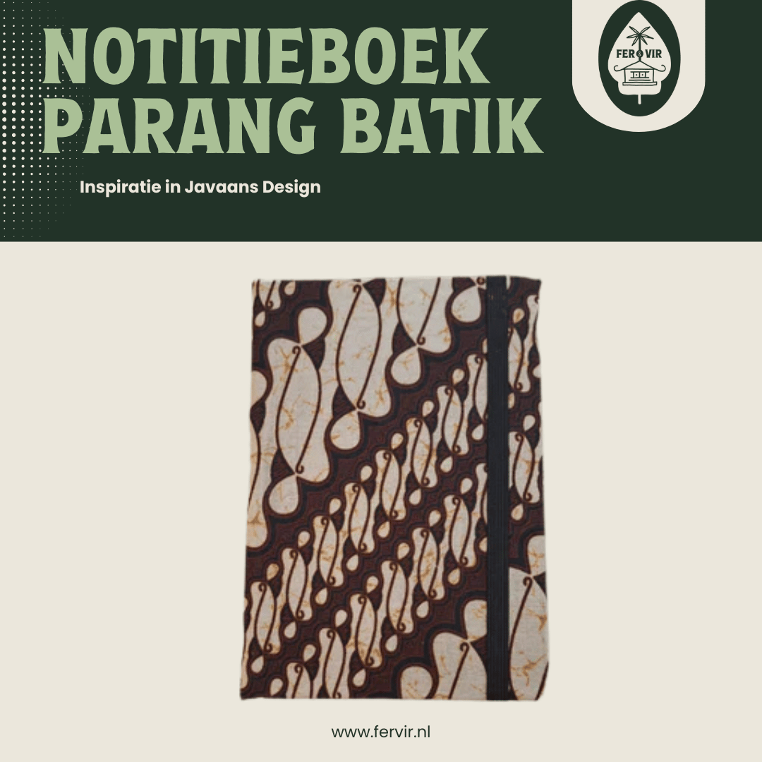 A5 Notitieboek met Parang Batik Kaft – Inspiratie in Javaans Design