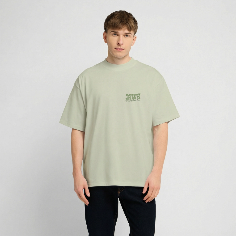 SGR T-Shirt "Aku Wong Jawa" | Heavy Oversized T-Shirt - soft salvia 