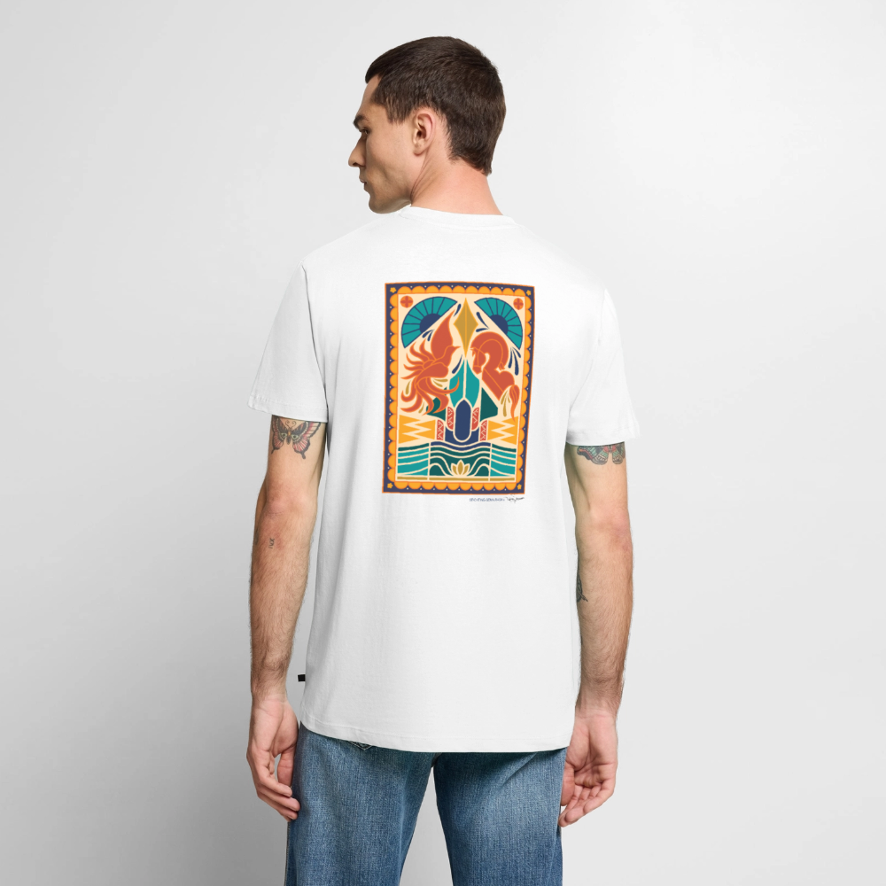 Echo’s van Java T-shirt – Culturele Print Unisex - white