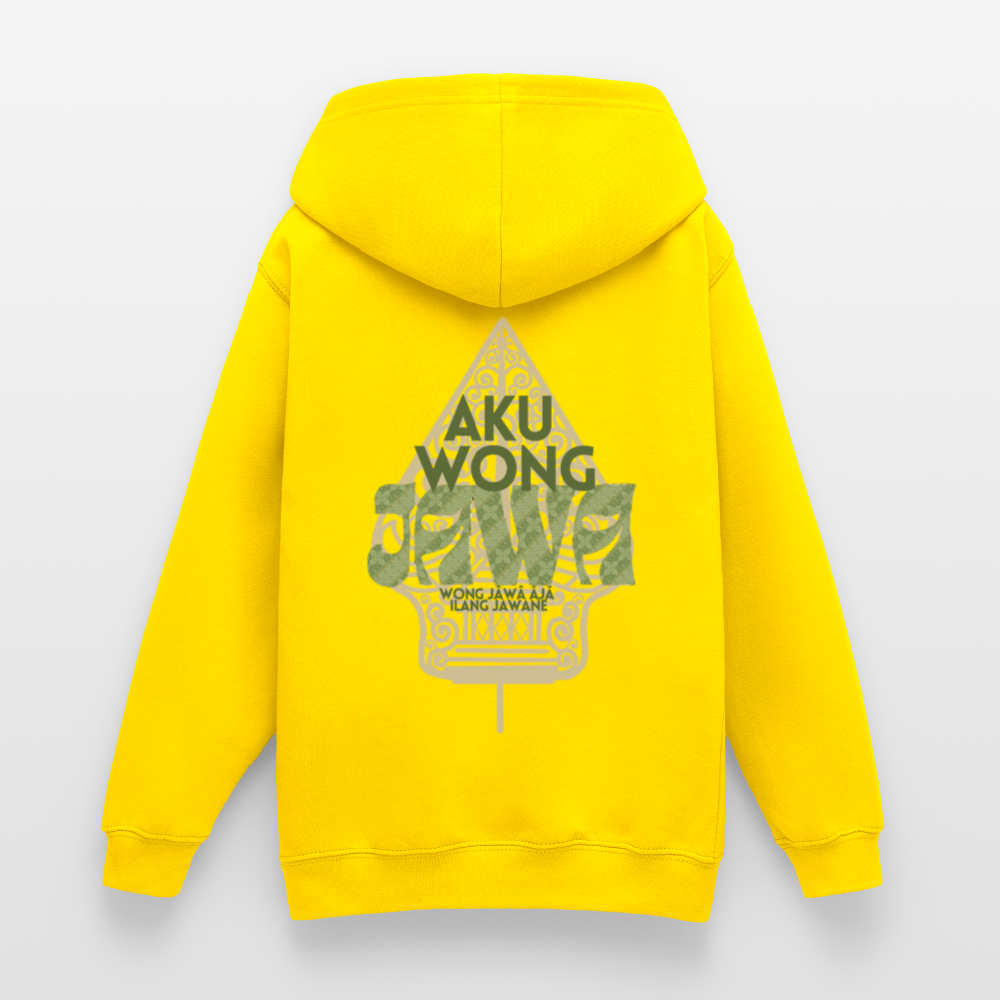 SGR Aku Wong Jawa Teen Hoodie – Javaanse Culturele Jongeren Trui | Unisex | Teen Hoodie - yellow