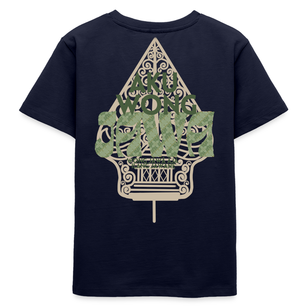 SGR Aku Wong Jawa Teen T-Shirt – Javaans Cultureel Jongeren Shirt | Unisex  Organic Teen T-Shirt - navy