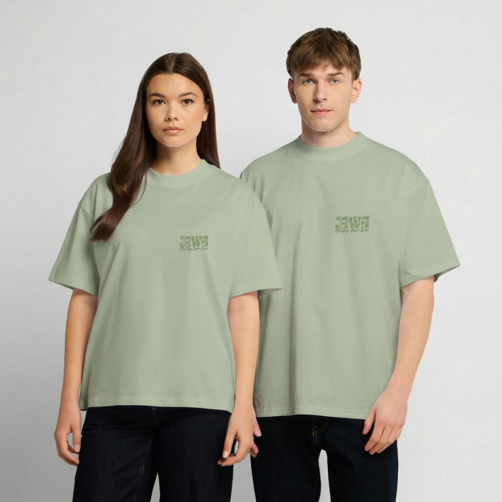 SGR T-Shirt "Aku Wong Jawa" | Heavy Oversized T-Shirt - soft salvia 