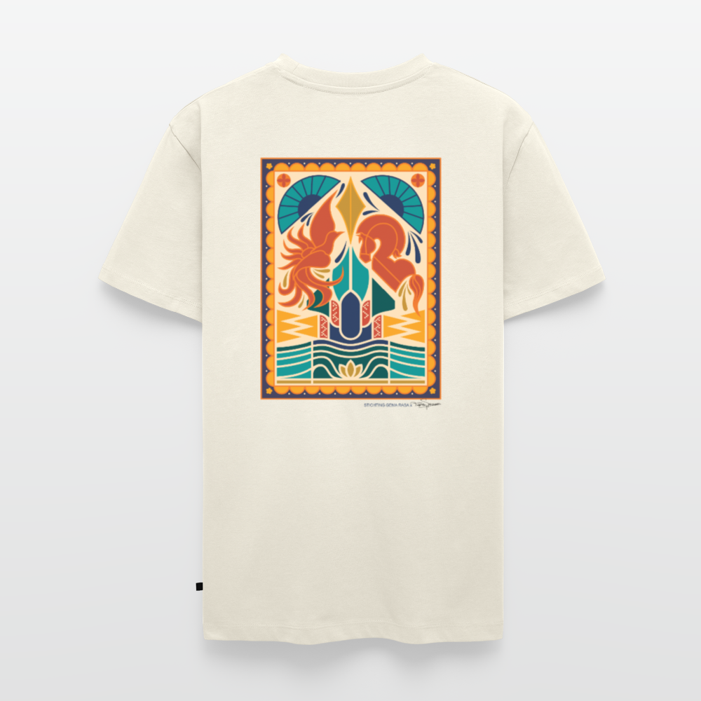 Echo’s van Java T-shirt – Culturele Print Unisex - off white