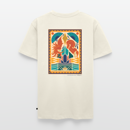 Echo’s van Java T-shirt – Culturele Print Unisex - off white