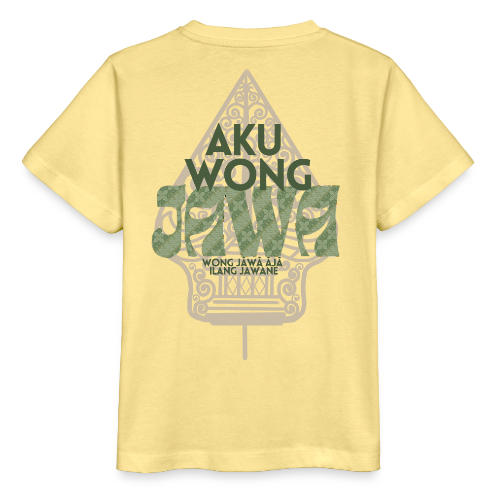 SGR Aku Wong Jawa Kids T-Shirt – Javaans Cultureel Kinder Shirt | Unisex |Kids’ T-Shirt - viva yellow 