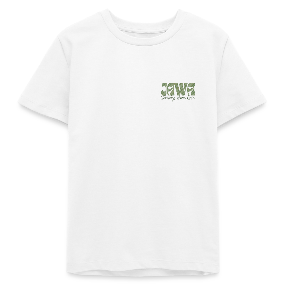 SGR Aku Wong Jawa Teen T-Shirt – Javaans Cultureel Jongeren Shirt | Unisex  Organic Teen T-Shirt - white