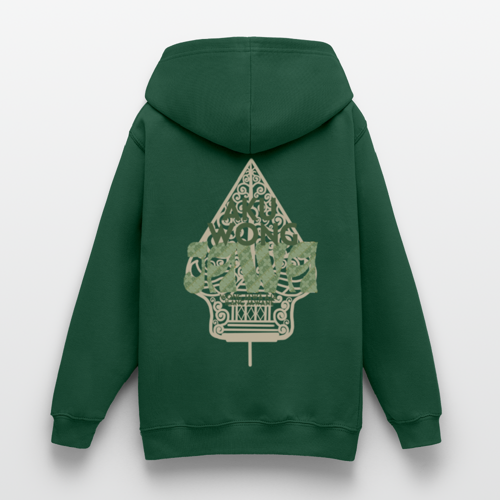 SGR Aku Wong Jawa Teen Hoodie – Javaanse Culturele Jongeren Trui | Unisex | Teen Hoodie - bottle green