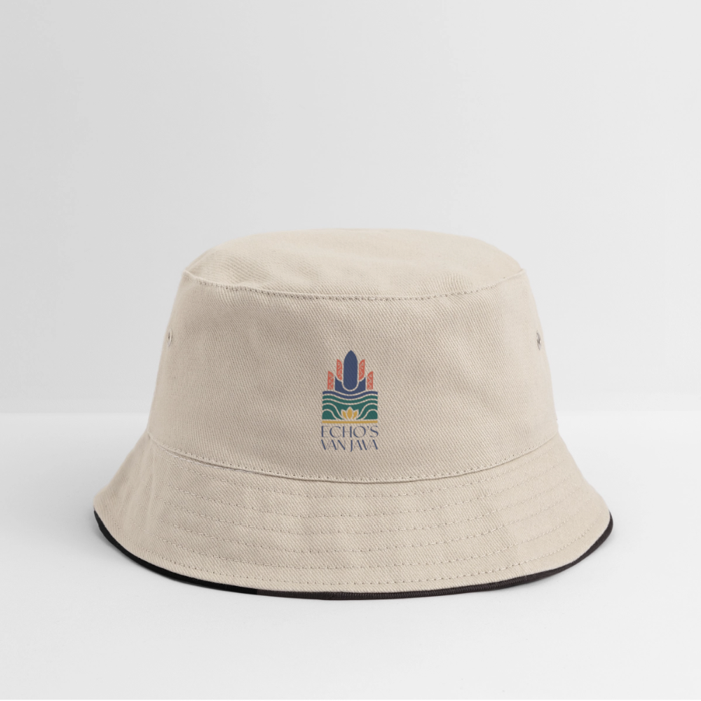 Echo’s van Java Bucket Hat – Javaanse Culturele Hoed | Unisex - ecru/navy