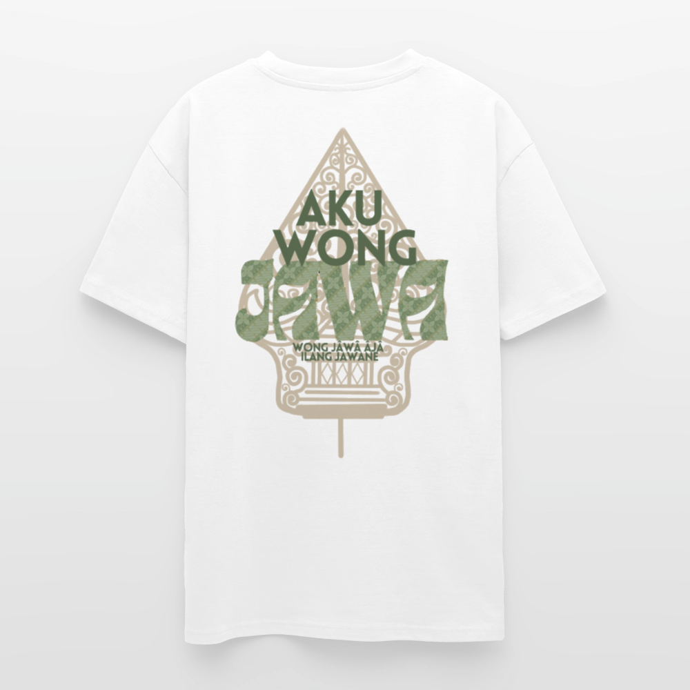 SGR T-Shirt "Aku Wong Jawa" | Heavy Oversized T-Shirt - white