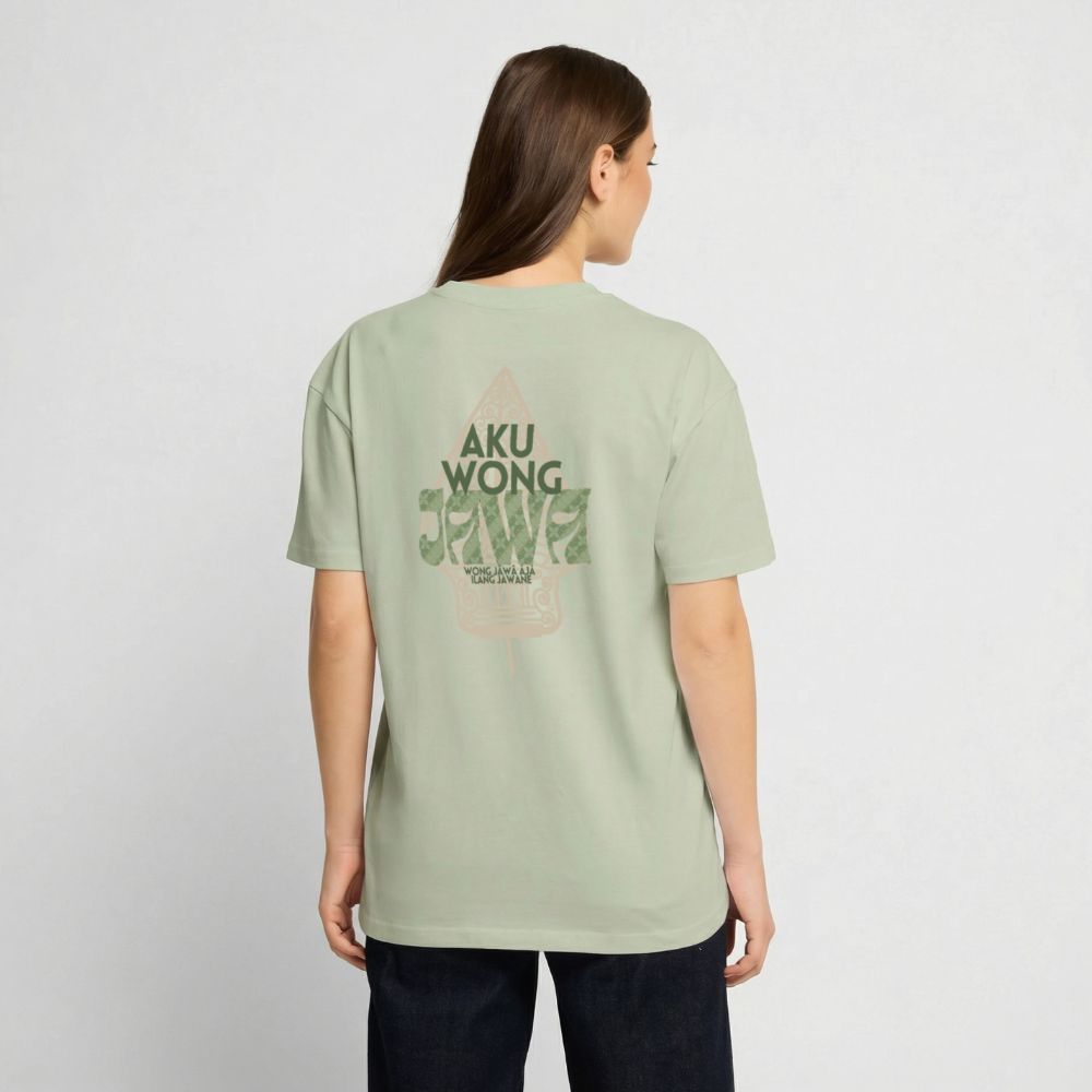 SGR T-Shirt "Aku Wong Jawa" | Heavy Oversized T-Shirt - soft salvia 