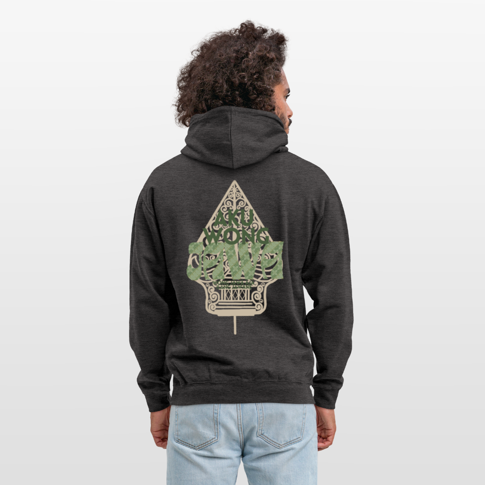 SGR Aku Wong Jawa Unisex Hoodie – Javaanse Culturele Trui | Comfort Fit - charcoal grey