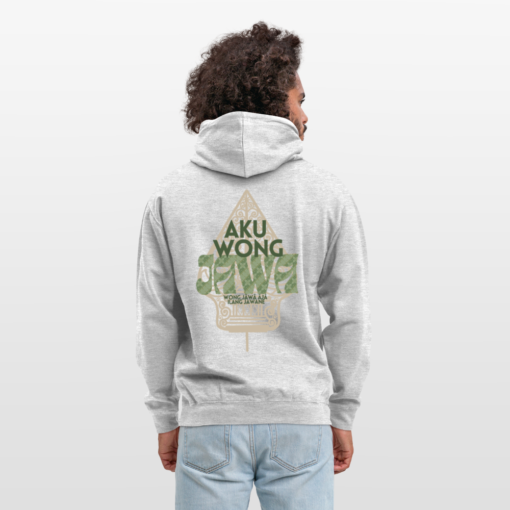 SGR Aku Wong Jawa Unisex Hoodie – Javaanse Culturele Trui | Comfort Fit - light heather grey
