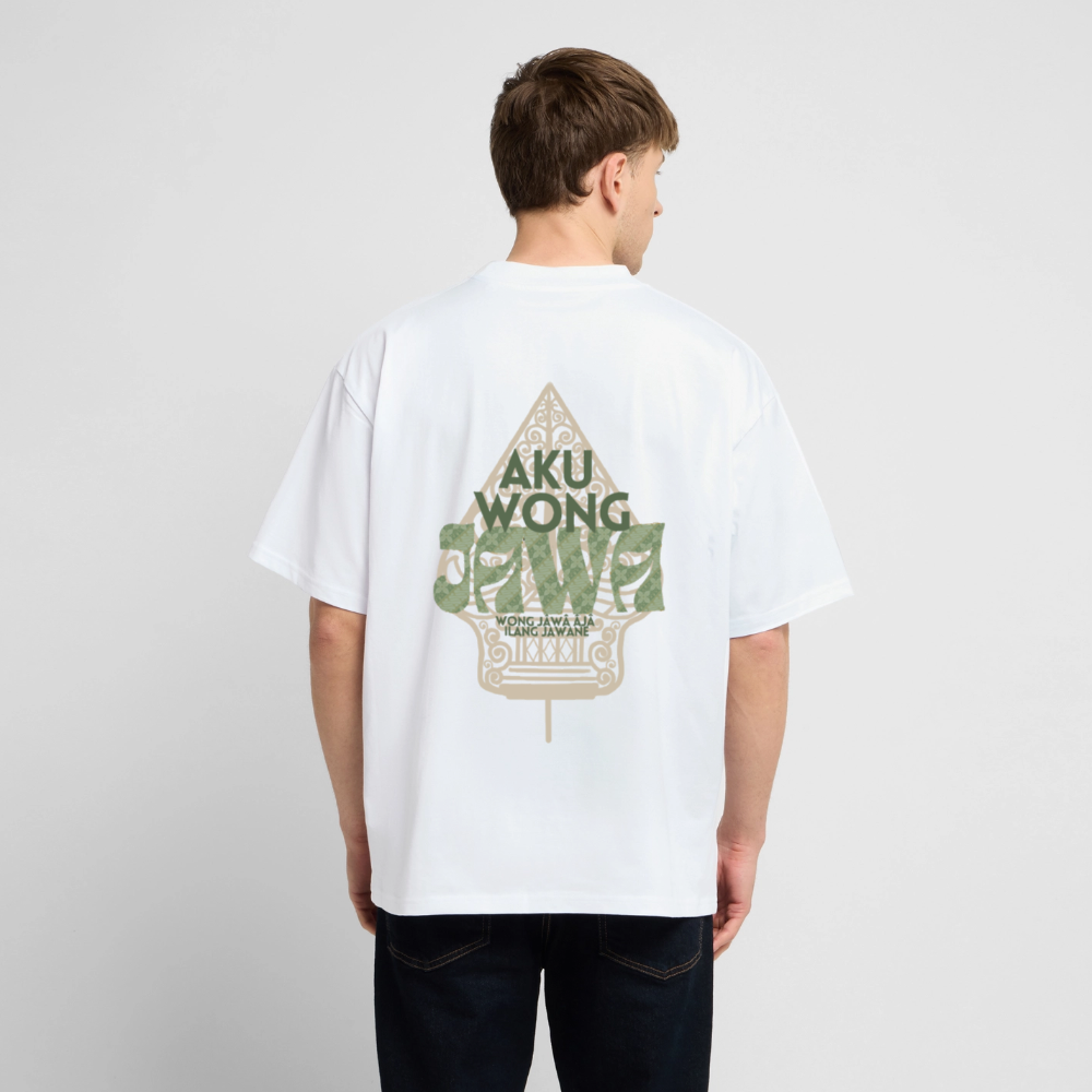 SGR T-Shirt "Aku Wong Jawa" | Heavy Oversized T-Shirt - white