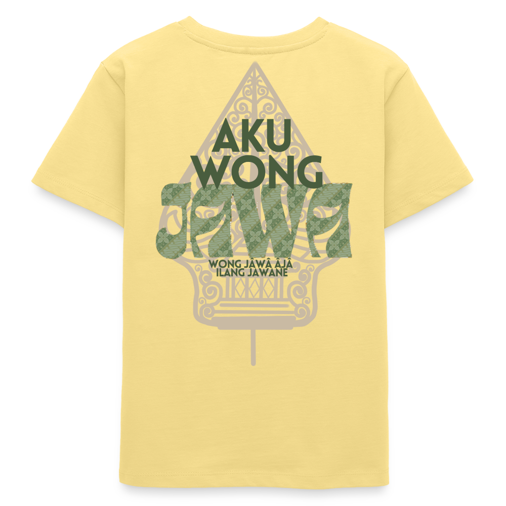 SGR Aku Wong Jawa Teen T-Shirt – Javaans Cultureel Jongeren Shirt | Unisex  Organic Teen T-Shirt - viva yellow 
