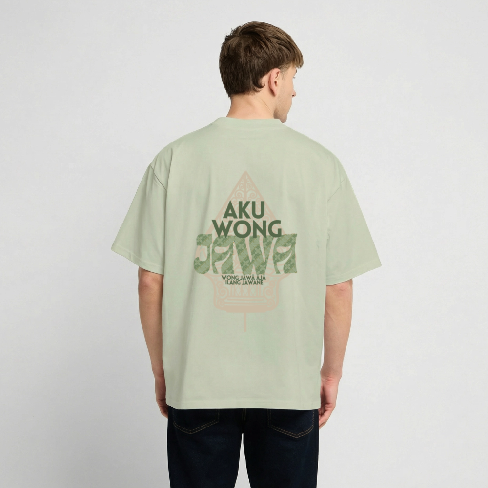SGR T-Shirt "Aku Wong Jawa" | Heavy Oversized T-Shirt - soft salvia 