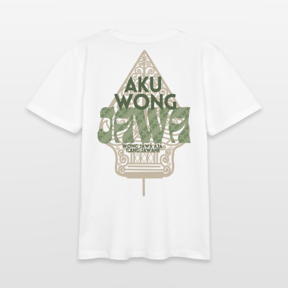 SGR Aku Wong Jawa Teen T-Shirt – Javaans Cultureel Jongeren Shirt | Unisex  Organic Teen T-Shirt - white