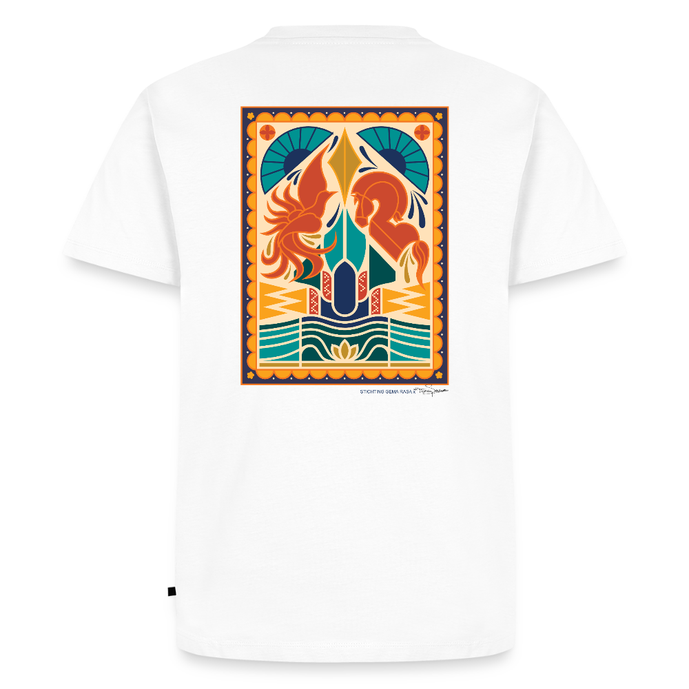 Echo’s van Java T-shirt – Culturele Print Unisex - white