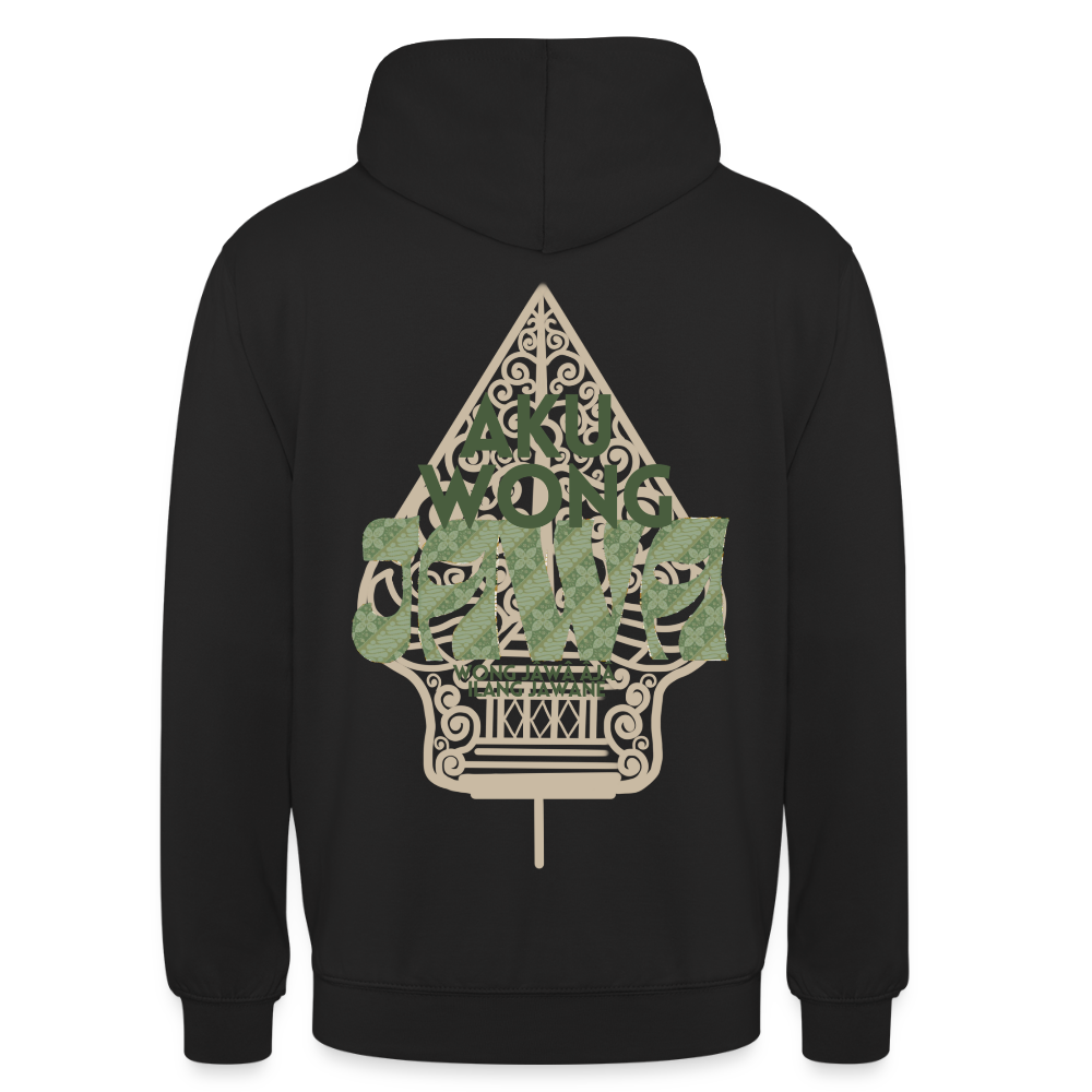 SGR Aku Wong Jawa Unisex Hoodie – Javaanse Culturele Trui | Comfort Fit - black