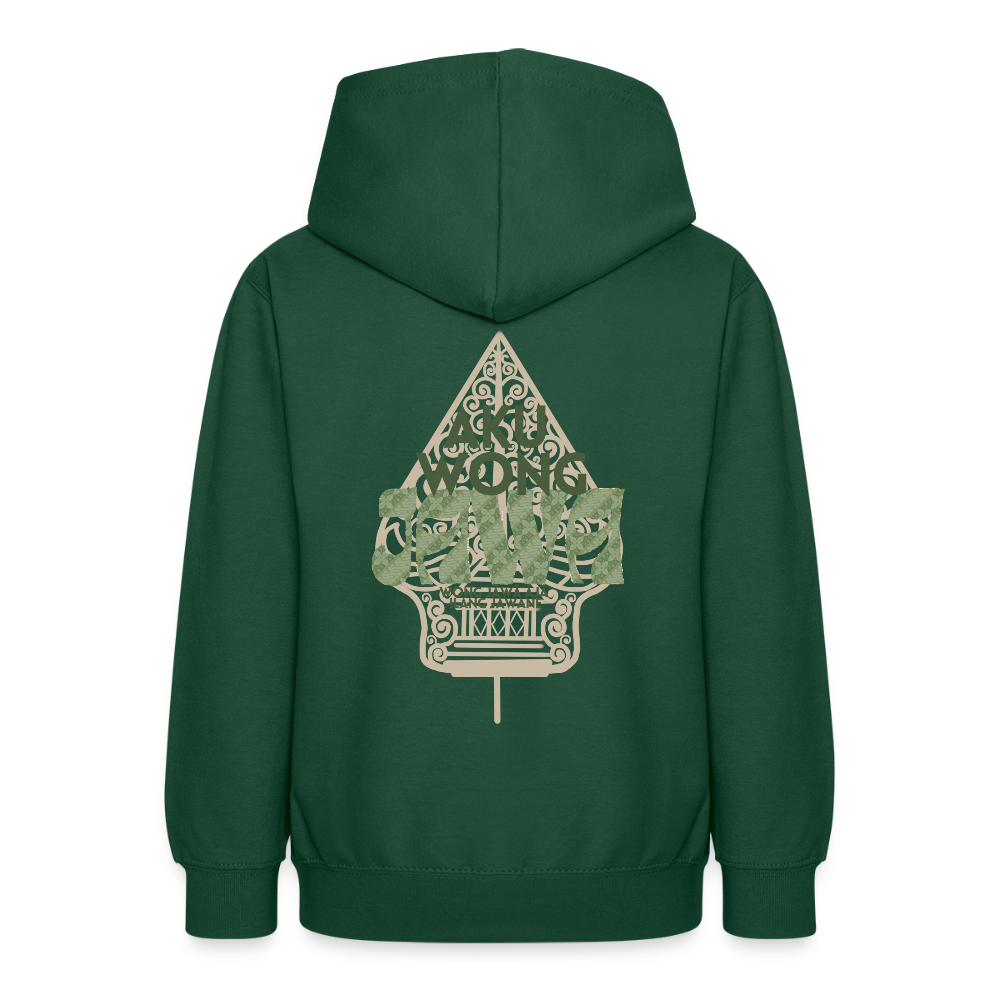 SGR Aku Wong Jawa Teen Hoodie – Javaanse Culturele Jongeren Trui | Unisex | Teen Hoodie - bottle green