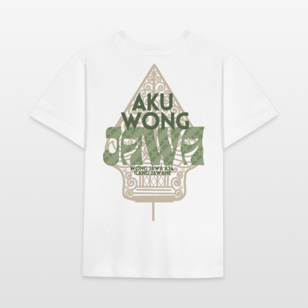 SGR Aku Wong Jawa Kids T-Shirt – Javaans Cultureel Kinder Shirt | Unisex |Kids’ T-Shirt - white