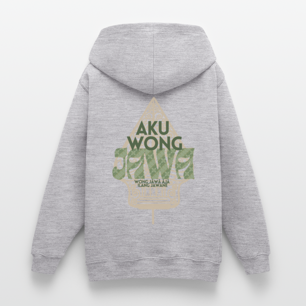 SGR Aku Wong Jawa Teen Hoodie – Javaanse Culturele Jongeren Trui | Unisex | Teen Hoodie - light heather grey
