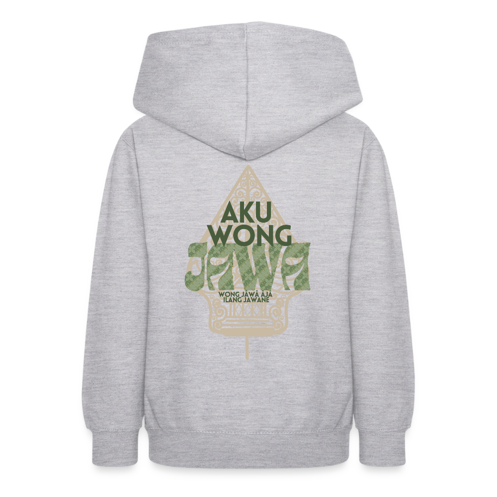 SGR Aku Wong Jawa Teen Hoodie – Javaanse Culturele Jongeren Trui | Unisex | Teen Hoodie - light heather grey