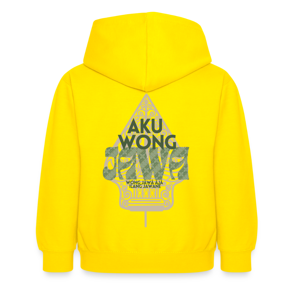 SGR Aku Wong Jawa Kids Hoodie – Javaanse Culturele Kinder Trui | Unisex |Kids Hoodie - yellow
