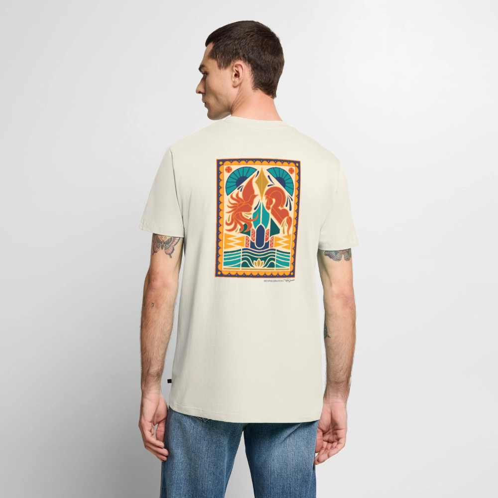 Echo’s van Java T-shirt – Culturele Print Unisex - off white