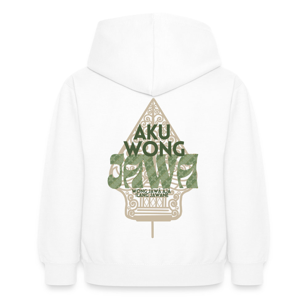 SGR Aku Wong Jawa Kids Hoodie – Javaanse Culturele Kinder Trui | Unisex |Kids Hoodie - white