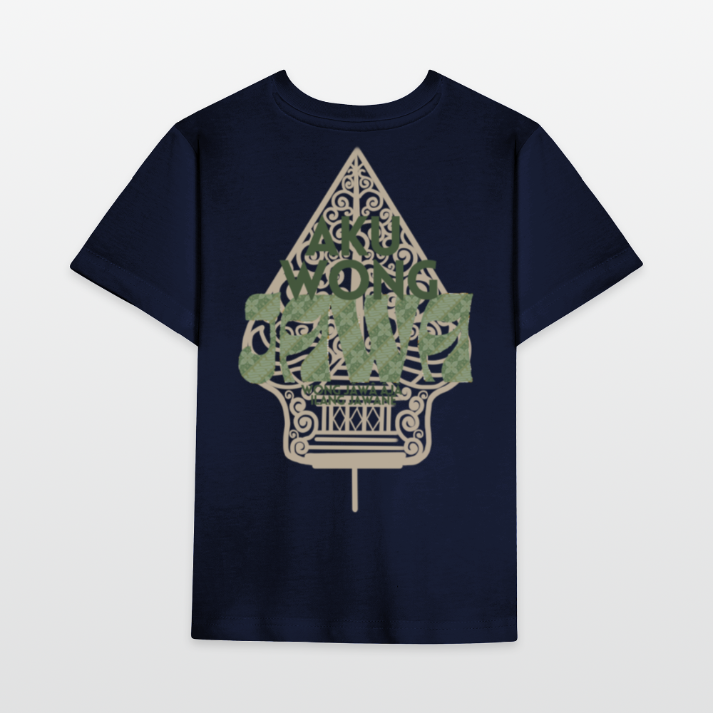 SGR Aku Wong Jawa Kids T-Shirt – Javaans Cultureel Kinder Shirt | Unisex |Kids’ T-Shirt - navy