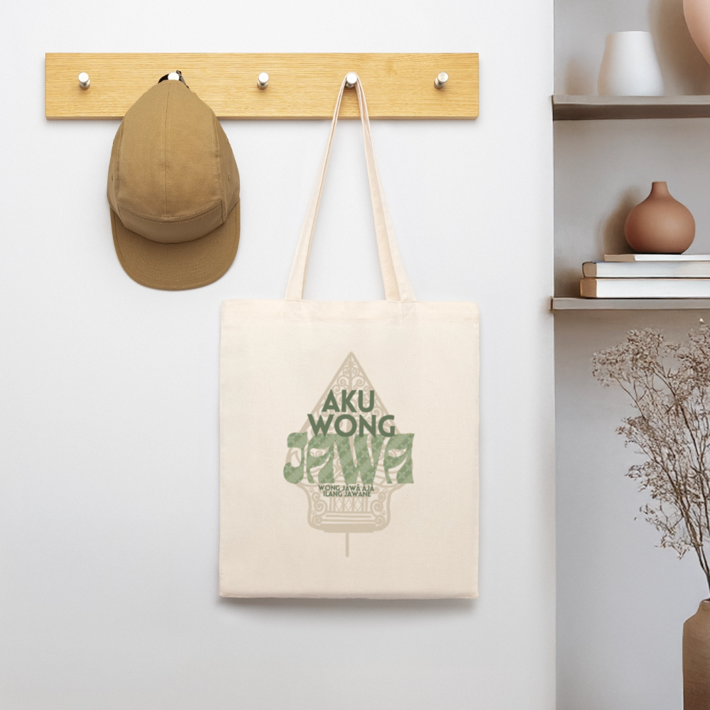 SGR Totebag "Aku Wong Jawa" | Organic Tote Bag - natural raw