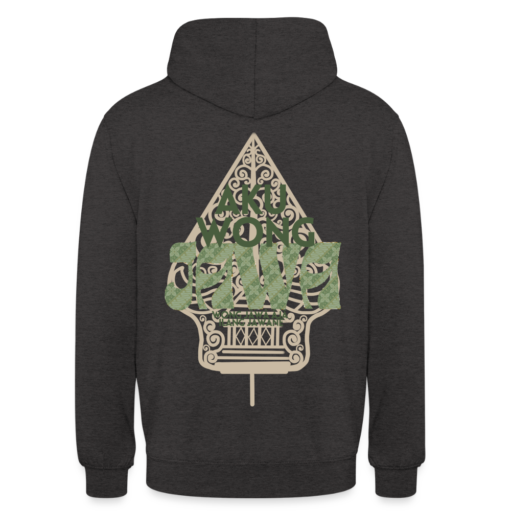 SGR Aku Wong Jawa Unisex Hoodie – Javaanse Culturele Trui | Comfort Fit - charcoal grey
