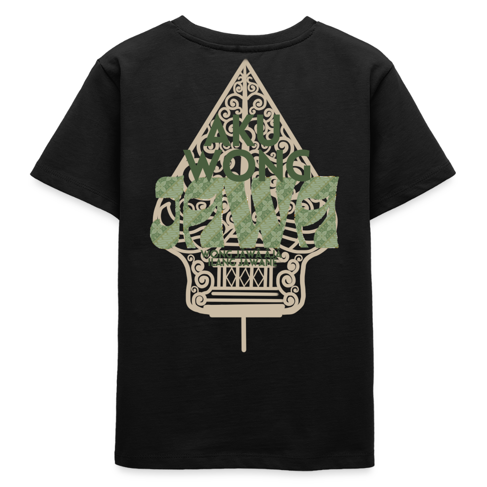 SGR Aku Wong Jawa Teen T-Shirt – Javaans Cultureel Jongeren Shirt | Unisex  Organic Teen T-Shirt - black