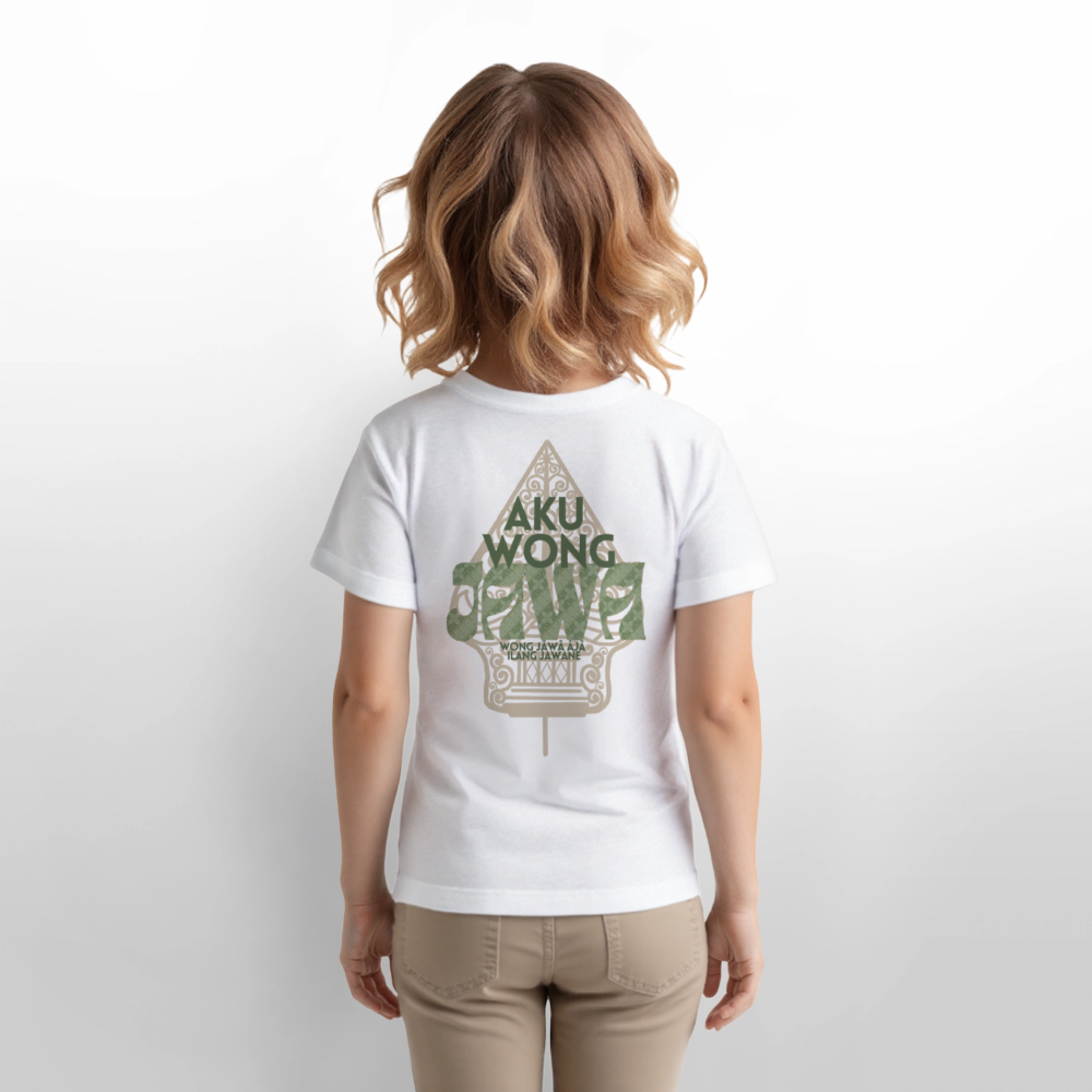 SGR Aku Wong Jawa Kids T-Shirt – Javaans Cultureel Kinder Shirt | Unisex |Kids’ T-Shirt - white