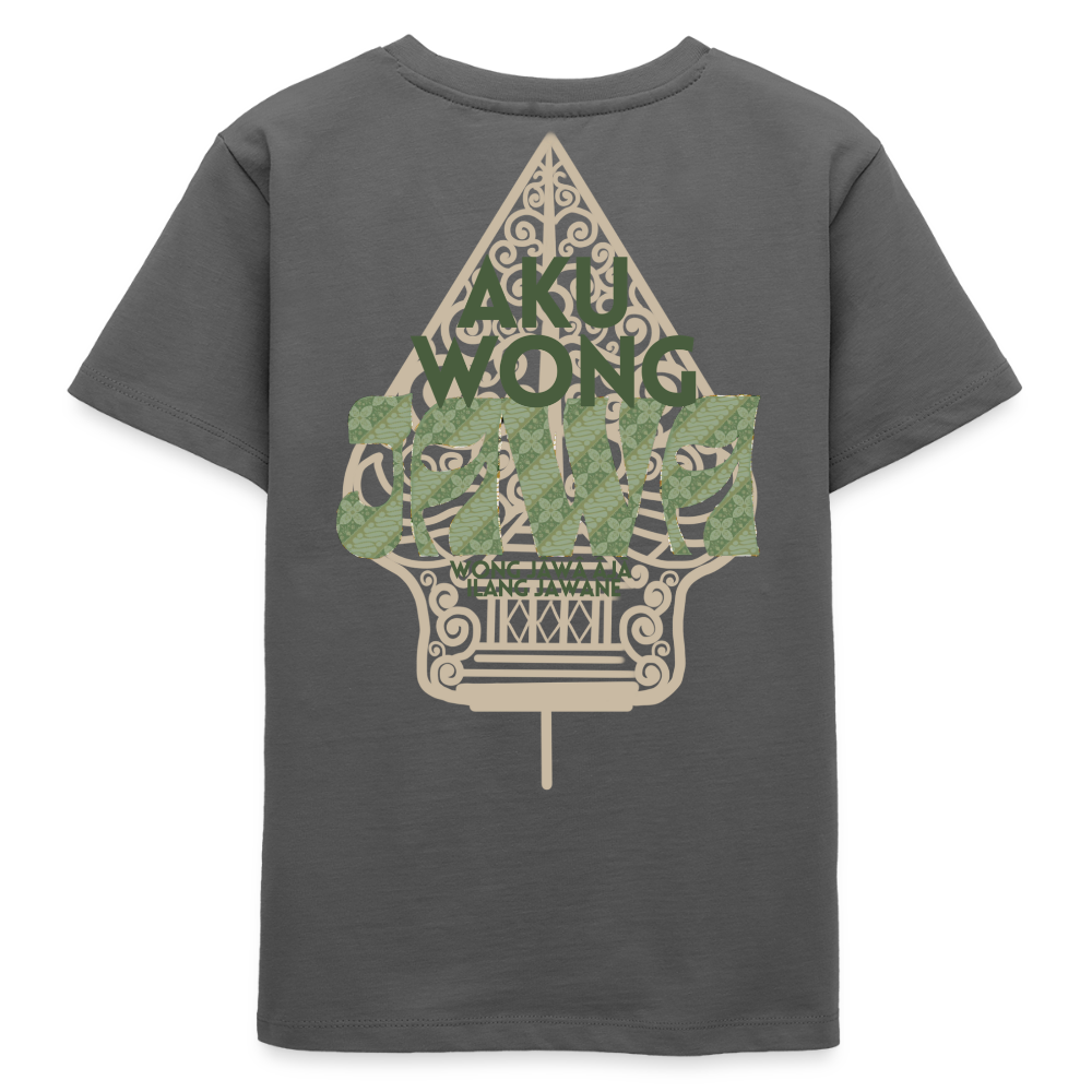 SGR Aku Wong Jawa Teen T-Shirt – Javaans Cultureel Jongeren Shirt | Unisex  Organic Teen T-Shirt - anthracite