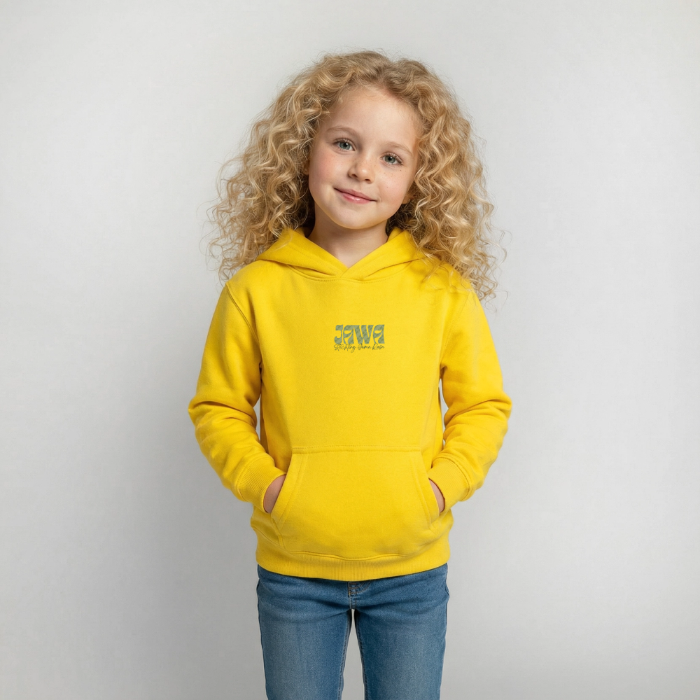 SGR Aku Wong Jawa Kids Hoodie – Javaanse Culturele Kinder Trui | Unisex |Kids Hoodie - yellow