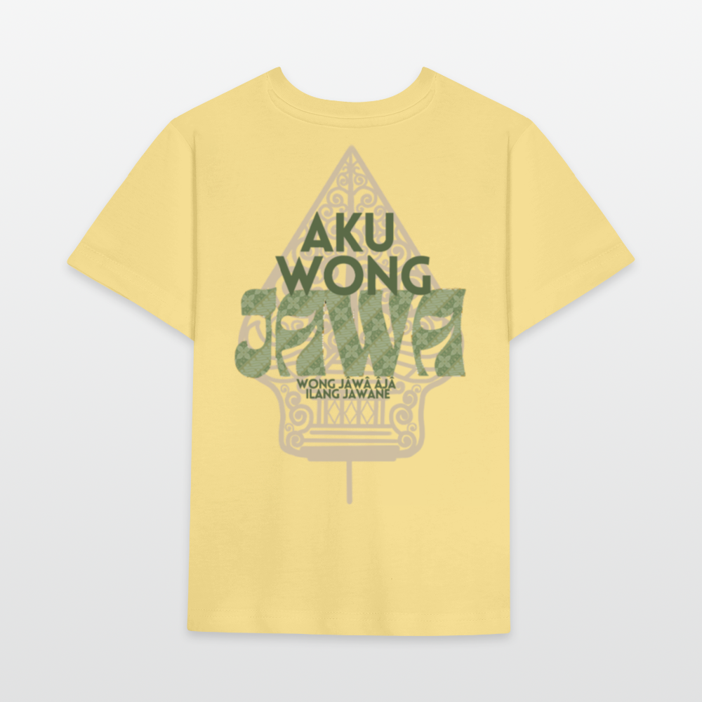 SGR Aku Wong Jawa Kids T-Shirt – Javaans Cultureel Kinder Shirt | Unisex |Kids’ T-Shirt - viva yellow 