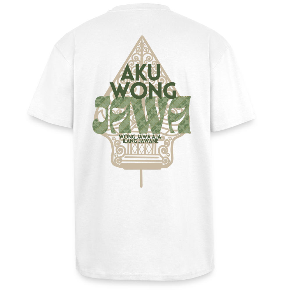 SGR T-Shirt "Aku Wong Jawa" | Heavy Oversized T-Shirt - white