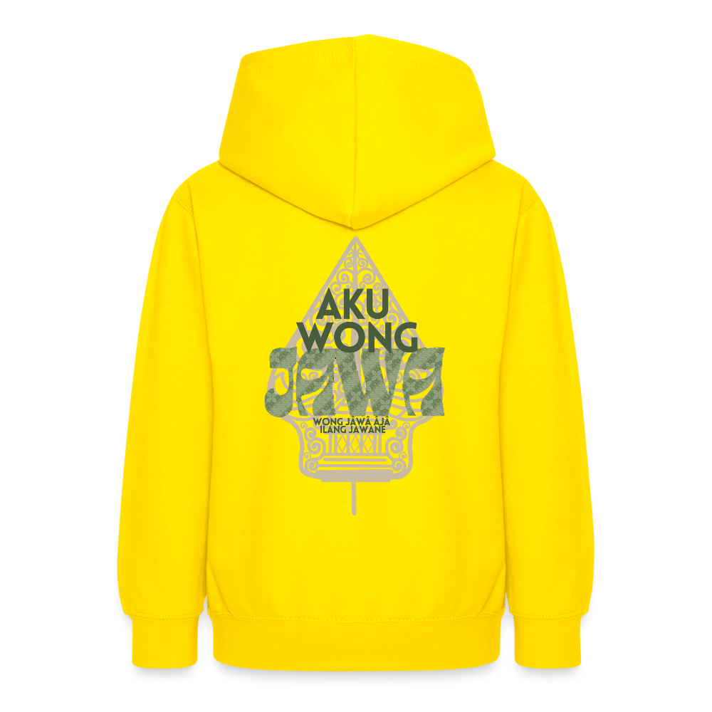 SGR Aku Wong Jawa Teen Hoodie – Javaanse Culturele Jongeren Trui | Unisex | Teen Hoodie - yellow