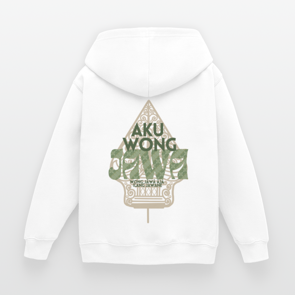 SGR Aku Wong Jawa Kids Hoodie – Javaanse Culturele Kinder Trui | Unisex |Kids Hoodie - white
