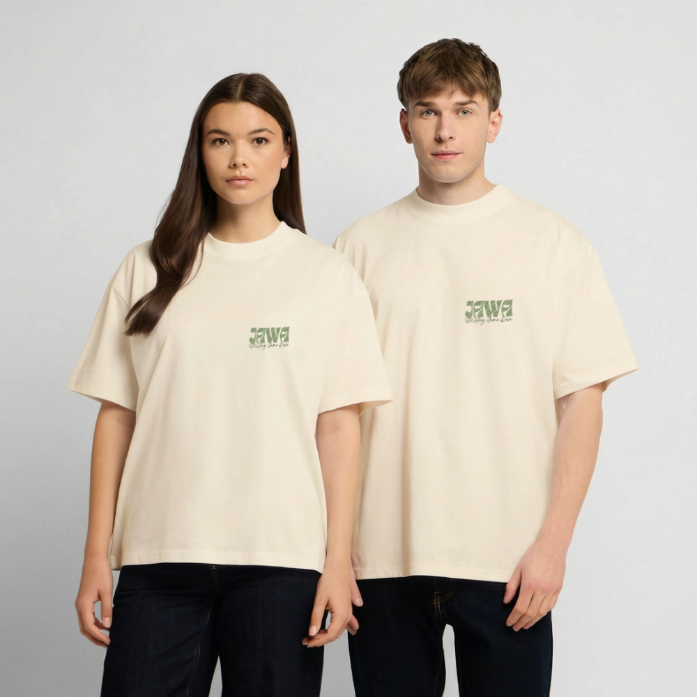 SGR T-Shirt "Aku Wong Jawa" | Heavy Oversized T-Shirt - creme