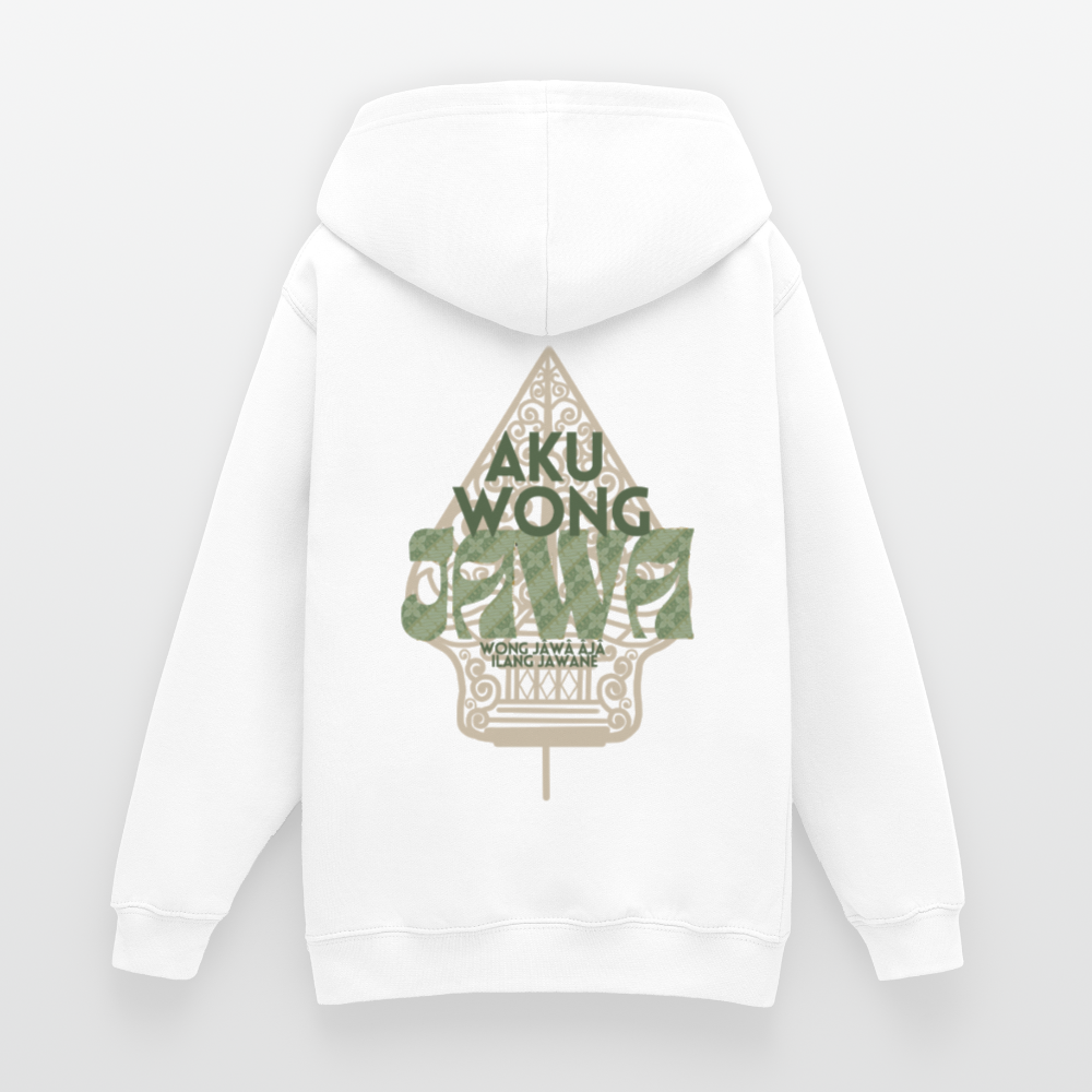 SGR Aku Wong Jawa Teen Hoodie – Javaanse Culturele Jongeren Trui | Unisex | Teen Hoodie - white
