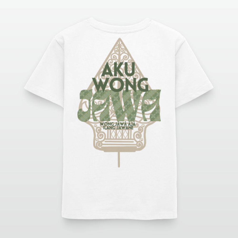 SGR Aku Wong Jawa Teen T-Shirt – Javaans Cultureel Jongeren Shirt | Unisex  Organic Teen T-Shirt - white