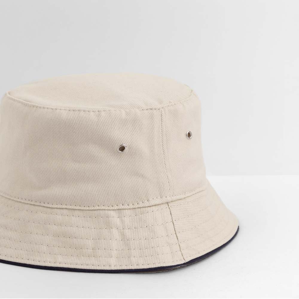 Echo’s van Java Bucket Hat – Javaanse Culturele Hoed | Unisex - ecru/navy
