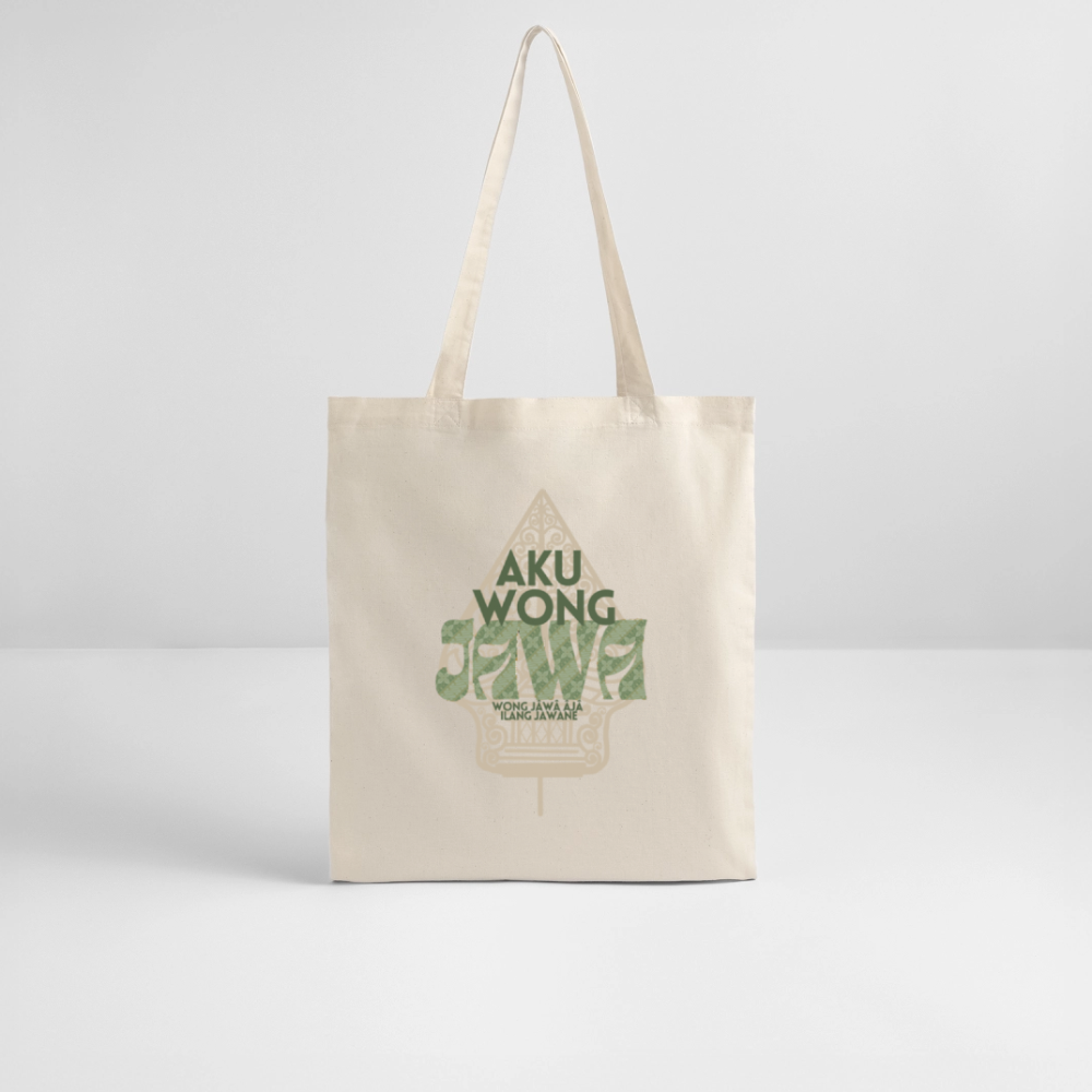 SGR Totebag "Aku Wong Jawa" | Organic Tote Bag - natural raw