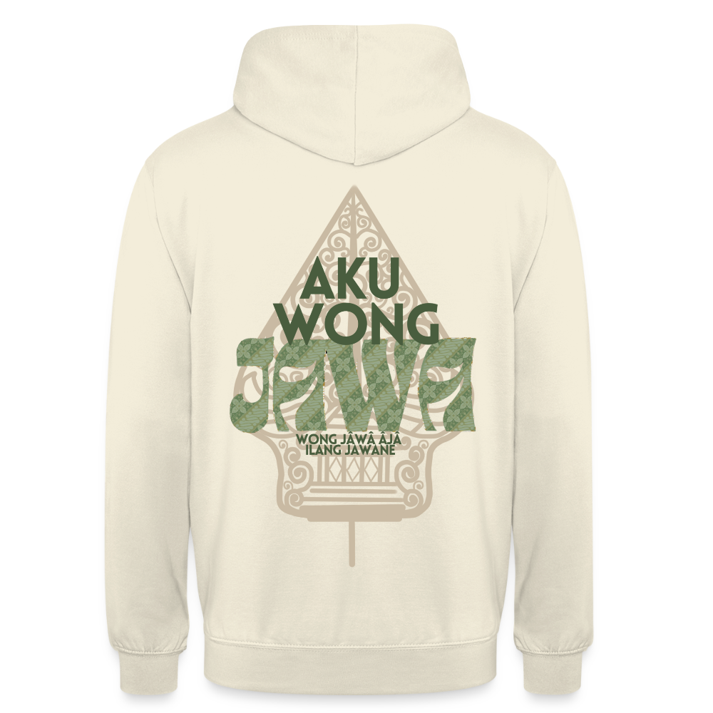 SGR Aku Wong Jawa Unisex Hoodie – Javaanse Culturele Trui | Comfort Fit - vanilla