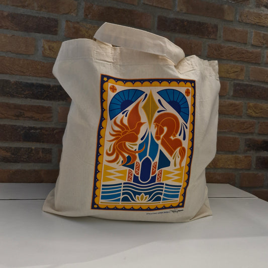 Echo’s van Java Tote Bag – Katoen met Culturele Print