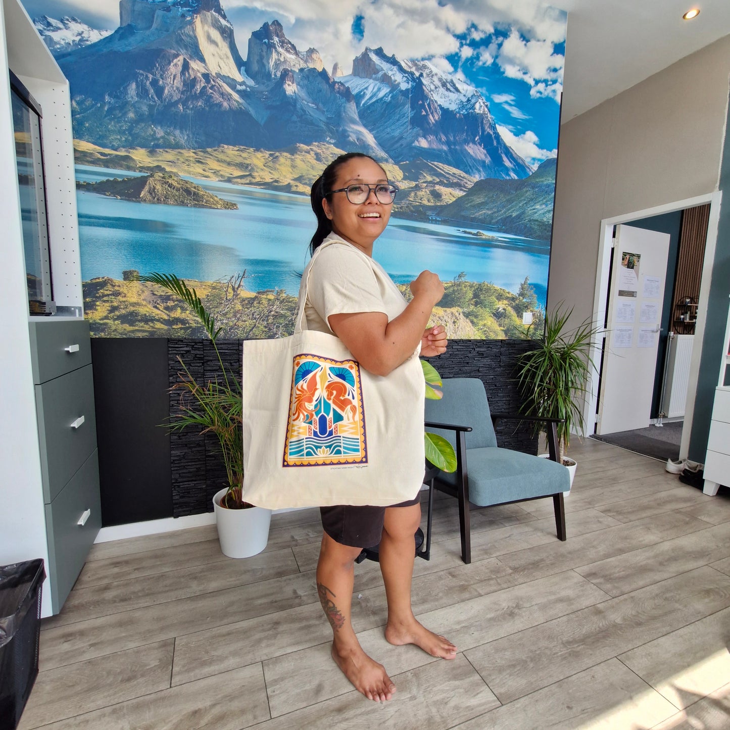 Echo’s van Java Tote Bag – Katoen met Culturele Print
